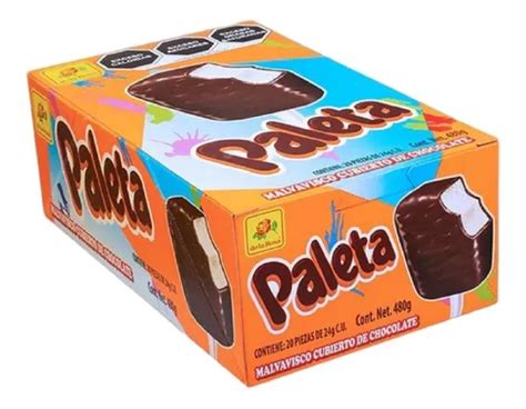 Paleta Con Malvavisco Cubierto De Chocolate Con 20 Piezas