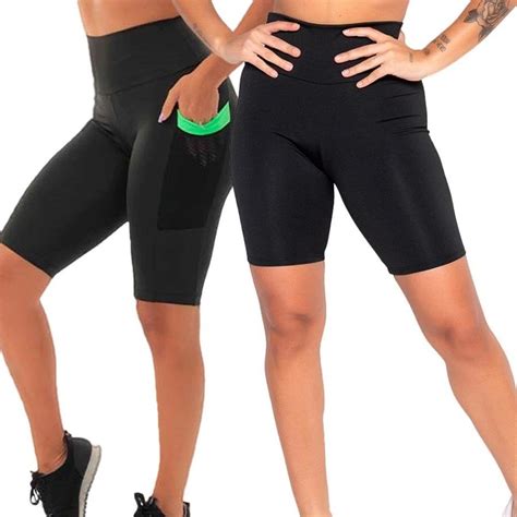 Kit Bermudas Frishop Suplex Bolso Feminina 2 Unidades Centauro