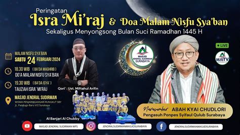 Doa Bersama Malam Nisfu Sya Ban Masjid Jendral Sudirman Youtube