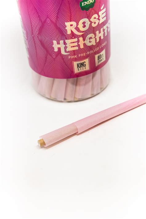 Rose Heights Pink Pre Roll Papers King Size Jar