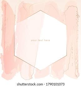 Golden Linear Honeycomb Peach Nude Rose Stock Vector Royalty Free Shutterstock