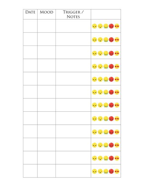 Free Printable Mood Tracker Bullet Journal 20 Templates