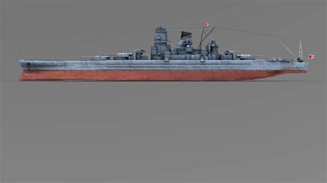 Japanese Battleship Musashi 3d Model By Sanchiesp