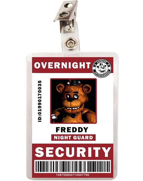 FNAF Five Nights at Freddy's Security ID Badge