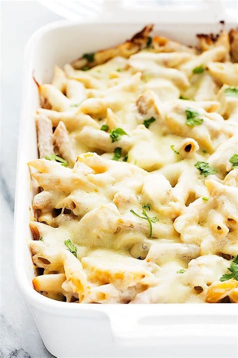 Cheesy Chicken Alfredo Pasta Bake 2021