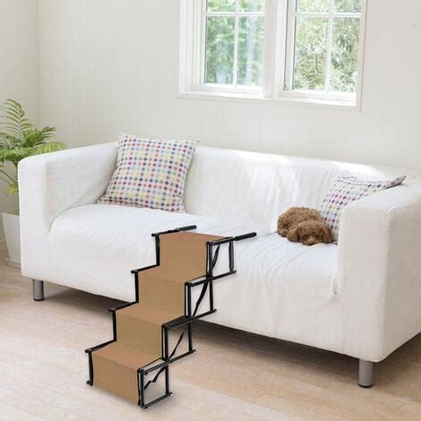 Hofuton Rampe Pour Chien Pliable 4 Marches Escalier Pour Chien