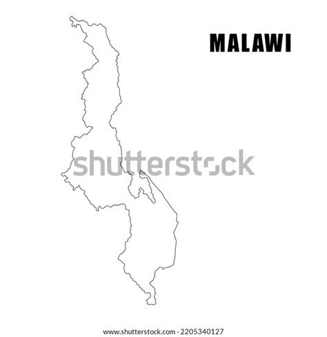 Vector Illustration Outline Map Malawi Highdetail Stock Vector Royalty