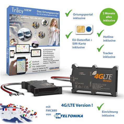 TRACY TL4G Sofortstartpaket Mit TELTONIKA FMC880 Hochleistungs LTE GPS