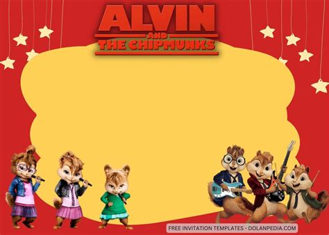 8 Alvin And The Chipmunks Birthday Invitation Templates Seven