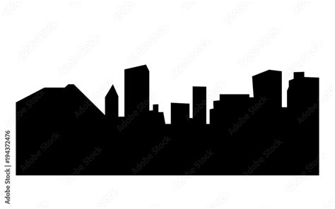 pittsburgh skyline silhouette on white background Stock Vector | Adobe Stock