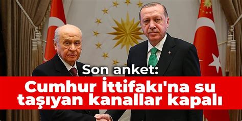 Mak Ara T Rma Dan Yeni Anket Cumhur Ttifak Na Su Ta Yan Kanallar Kapal