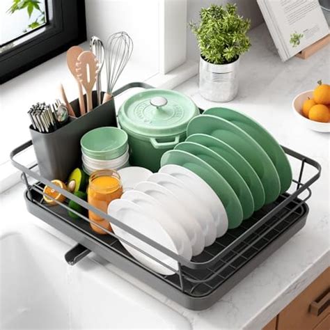 Kitsure Dish Drainer Space Saving Dish Drying Rack Dish Racks For