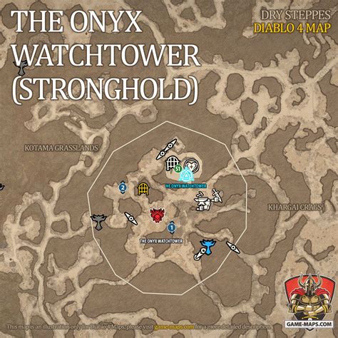 The Onyx Watchtower Stronghold Map For Diablo 4