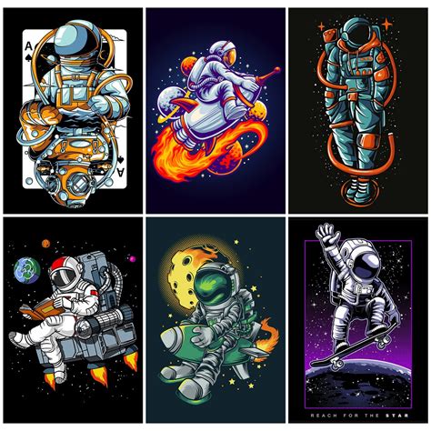 Jual Poster Hiasan Dinding Astronaut Retro Keren Gaul POSTER MILENIAL