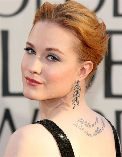 Le Tatouage Devan Rachel Wood Tattoo Inspirez Vous Des Stars Elle