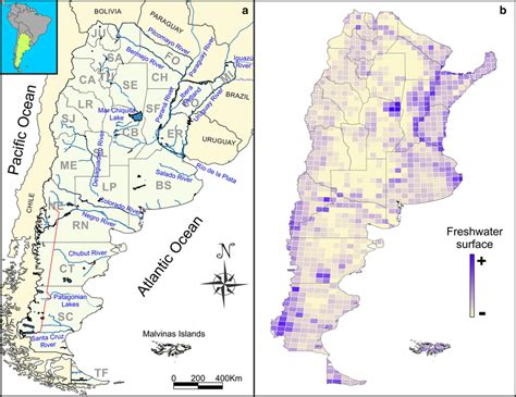 Main Elements Of The Hydrological System In Argentina A Main Rivers