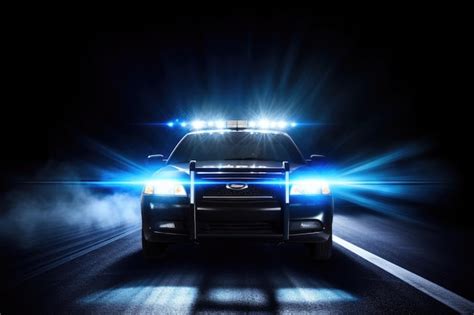 Premium Ai Image Police Light Bar Background Law Enforcement And