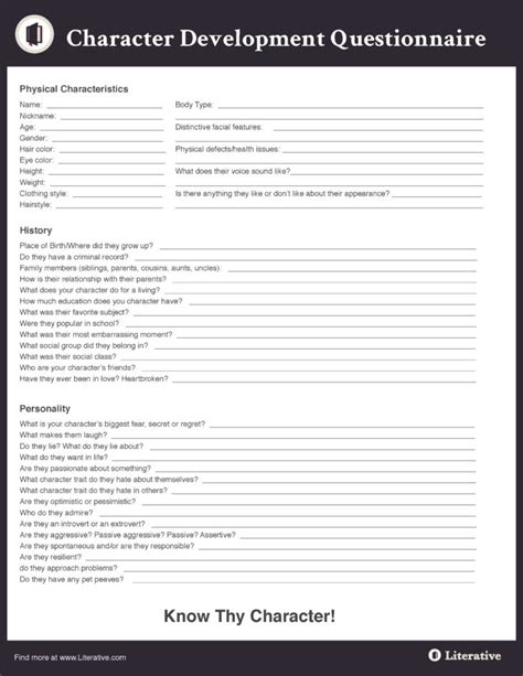 Character Building Worksheets — db-excel.com