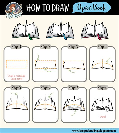 How To Draw Open Book Easy Step By Step Drawing Tutorial