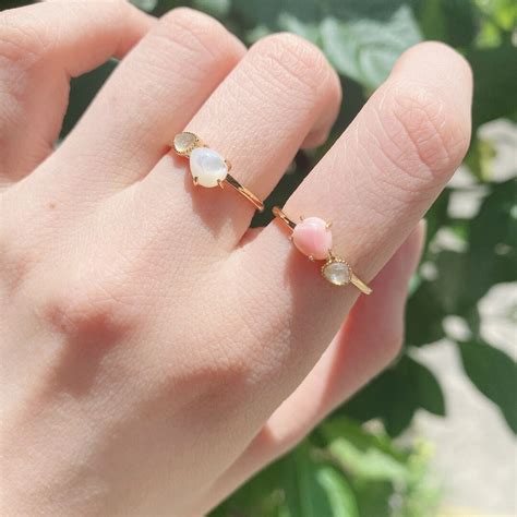 Queen Conch Shell Ring Genuine Mother Of Pearl Ring Etsy