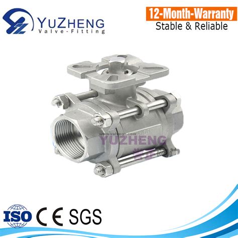 Pc Stainless Steel Ball Valve With Mounting Pad Buy Piece Ball