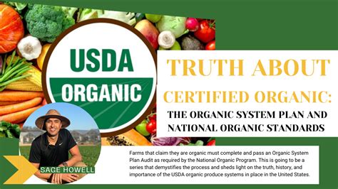 The Truth About Certified Organic: The Organic System Plan and National ...