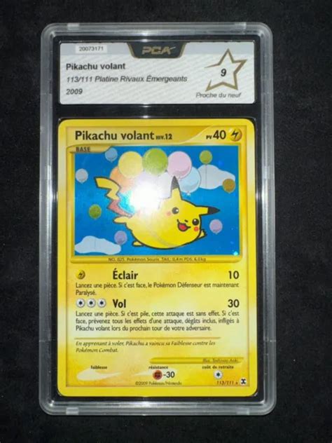 PIKACHU VOLANT HOLO Platine Re Secrete 113 111 2009 Pca 9 Carte