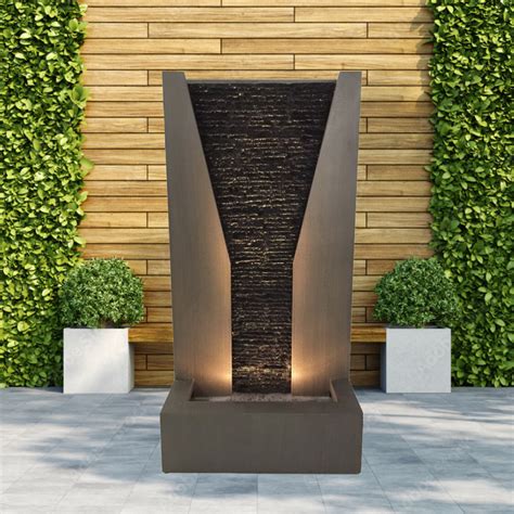 Modern Panel Water Wall Feature Fountain with LED — Top Fountains