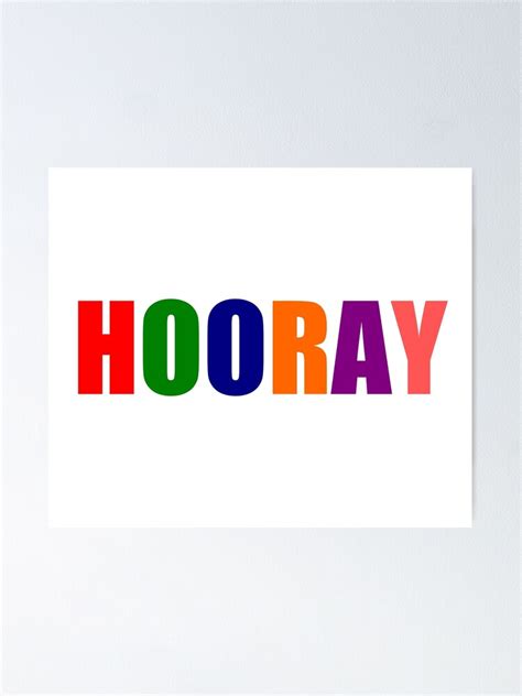 Hip Hip Hooray Poster For Sale By Megha26 Redbubble