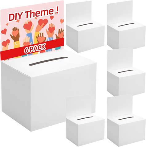 6 Pcs Ballot Boxes Suggestion Boxes For Fundraising 65x4