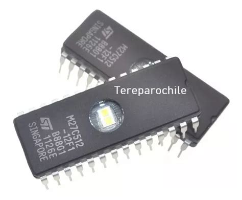 Memoria Eeprom M27c512 12f1 27c512 Dip28 Pack 2 Unidades Cuotas Sin