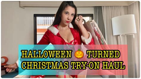 SEXY LINGERIE TRY ON HAUL HALLOWEEN AND CHRISTMAS COSTUMES COSPLAY YouTube