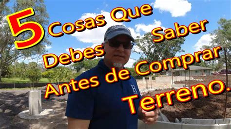 5 Cosas Que Debes Saber Antes De Comprar Terreno YouTube