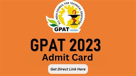 GPAT 2023 Admit Card Released Gpat Nta Nic In Exam On 22nd May