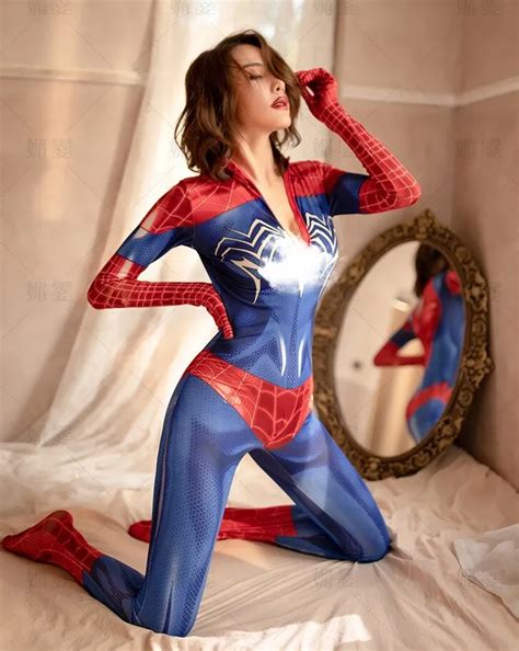 Jonglerie Concours Agitation Spider Woman Cosplay Costume Lada