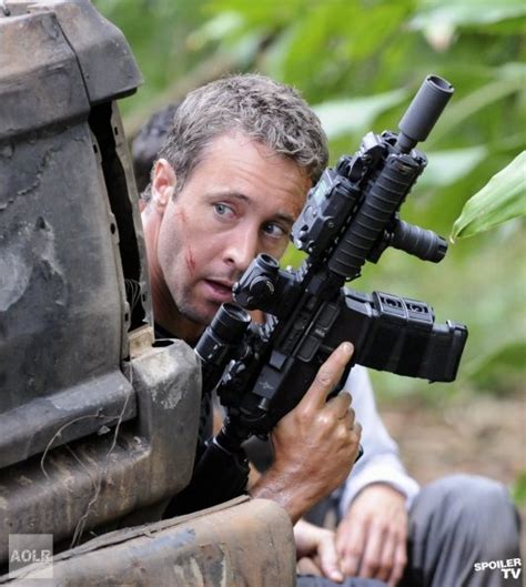 Alex O Loughlin As Steve Mcgarrett In H Holding An Hk Alex O