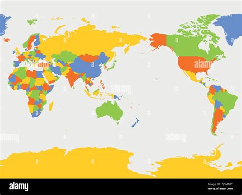 Pacific Centered Map Stock Vector Images Alamy