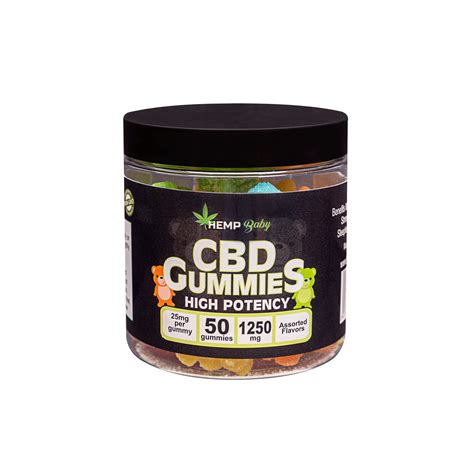 Buy 50 Count High Potency Cbd Gummies Hempbaby