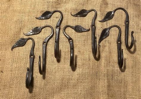 Hand Forged Leaf Hooks Made To Order Free Shipping Etsy