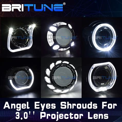 Britune Cubiertas De Proyector De Ojos De Ngel Para Koito Q5 D2S Lentes