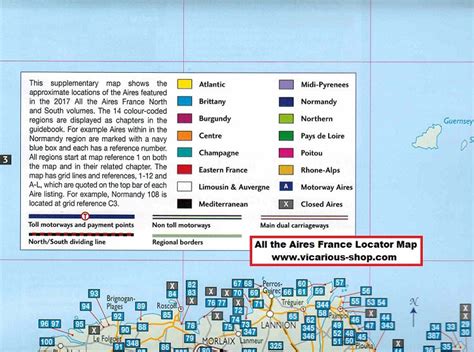 Locator Map All The Aires France North and South 3rd Edition