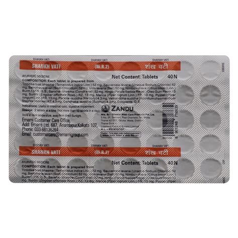 Buy Zandu Shankh Vati 40 Tablets 19 Minutes Delivery Apollo Pharmacy