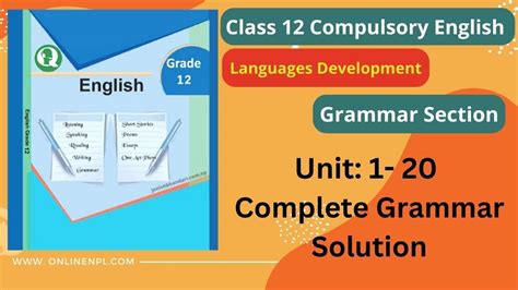 Class Compulsory English Language Development Grammar Unit