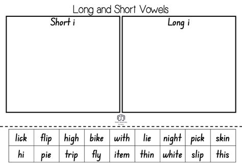 Long I Worksheets