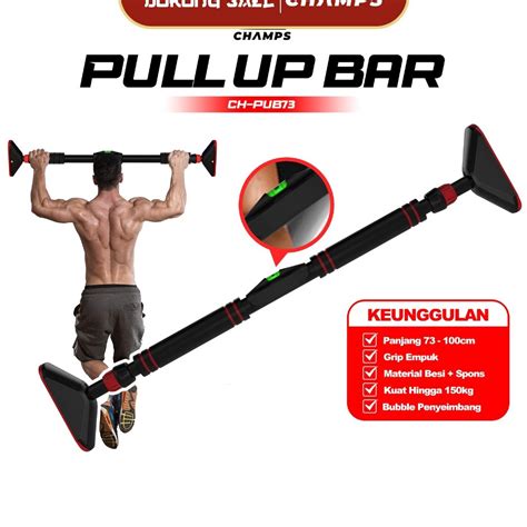 Jual Jual Champs Pull Up Bar Tiang Chin Up Adjustable Olahraga Pintu