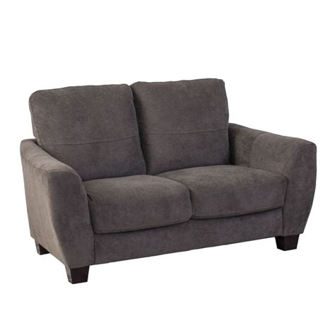 Corliving Jazz Grey Chenille Fabric Loveseat The Home Depot Canada