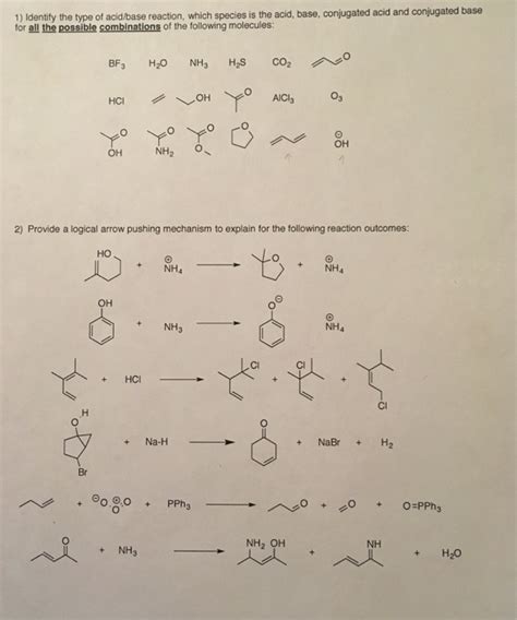 Solved Identify the type of acid/base reaction, which | Chegg.com