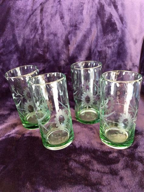 Vintage Princess House Heritage Tumblerglass Set Of 4 Light Etsy Vintage Princess Princess