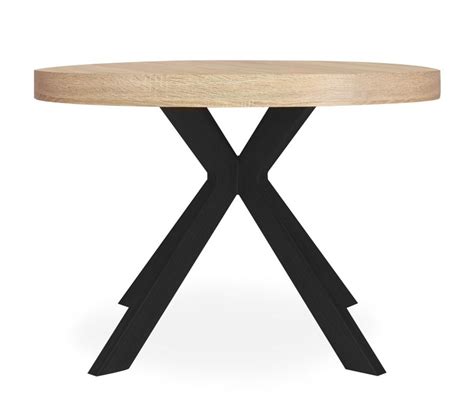 Table Ronde Extensible Myriade Noir Et Chêne Clair Table BUT