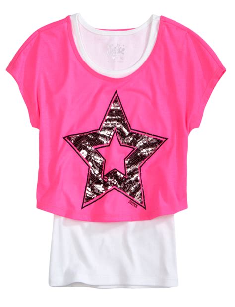 Girls Clothing Short Sleeve Brand Crop Over Long Tee Shop Justice